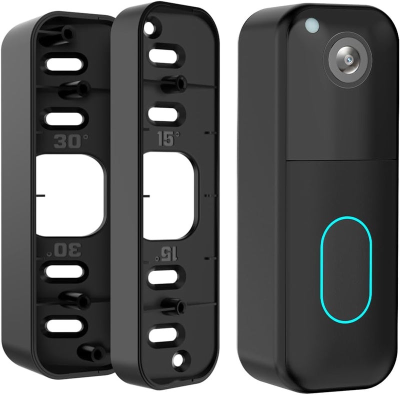 Gresus Blink Doorbell Mount, Adjustable (15 to 45 Degrees) Corner Mount,No-Drill Mounting Bracket for Blink Doorbell Camera(1st & 2nd Gen), Wide Viewing Angle Mount,Black - Image 1